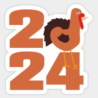 Thanksgiving Turkey 2024 Sticker